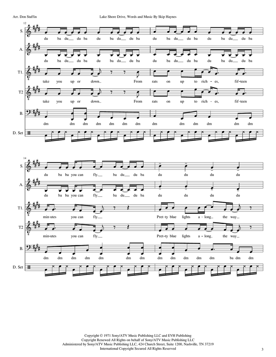Lake Shore Drive Lake Shore Drive 4-Part scores gallery preview page 3