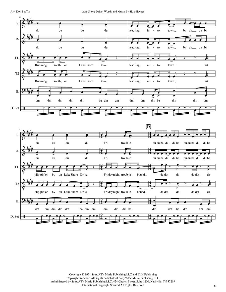 Lake Shore Drive Lake Shore Drive 4-Part scores gallery preview page 6