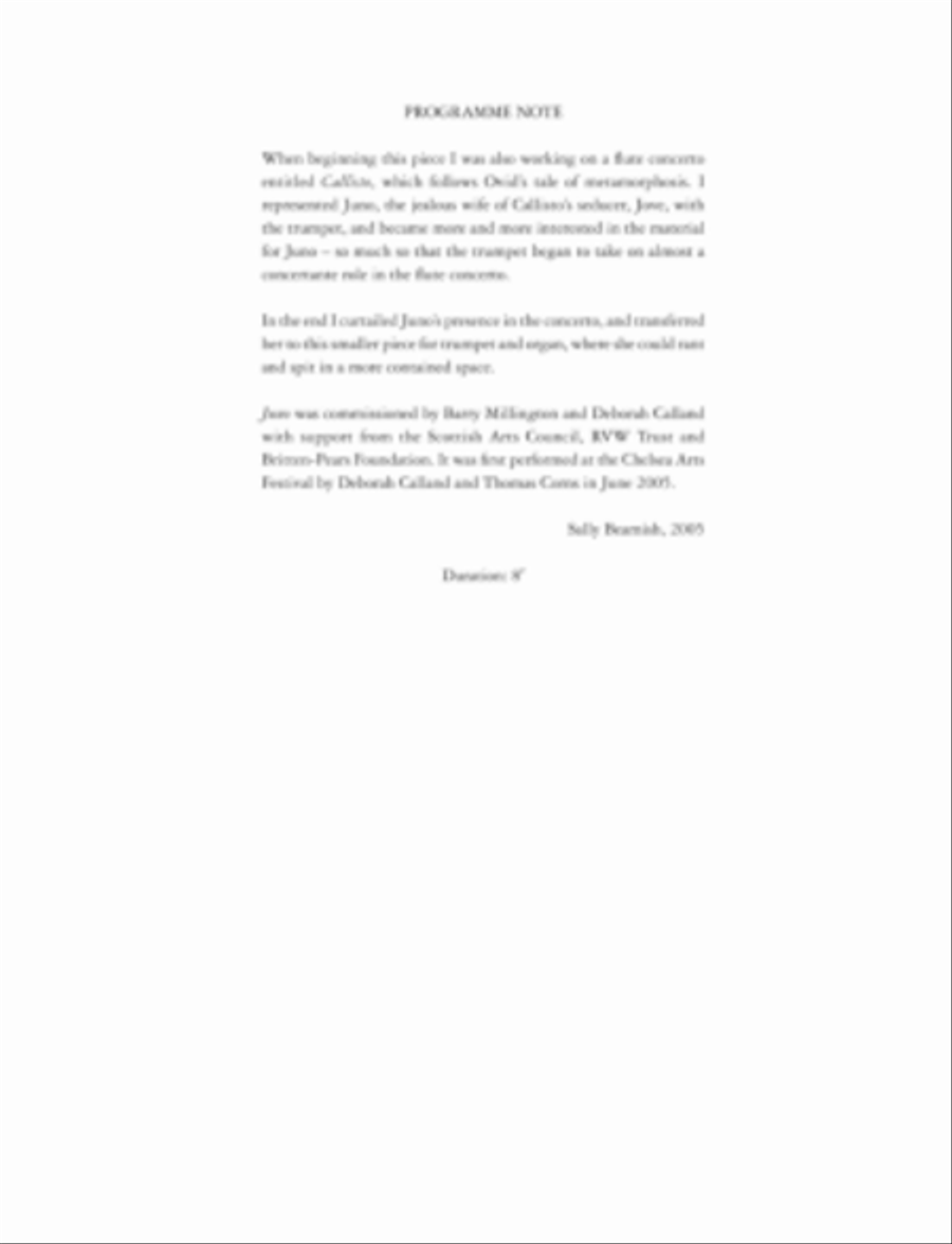 Juno for Trumpet in C and Organ C Trumpet scores gallery preview page 2