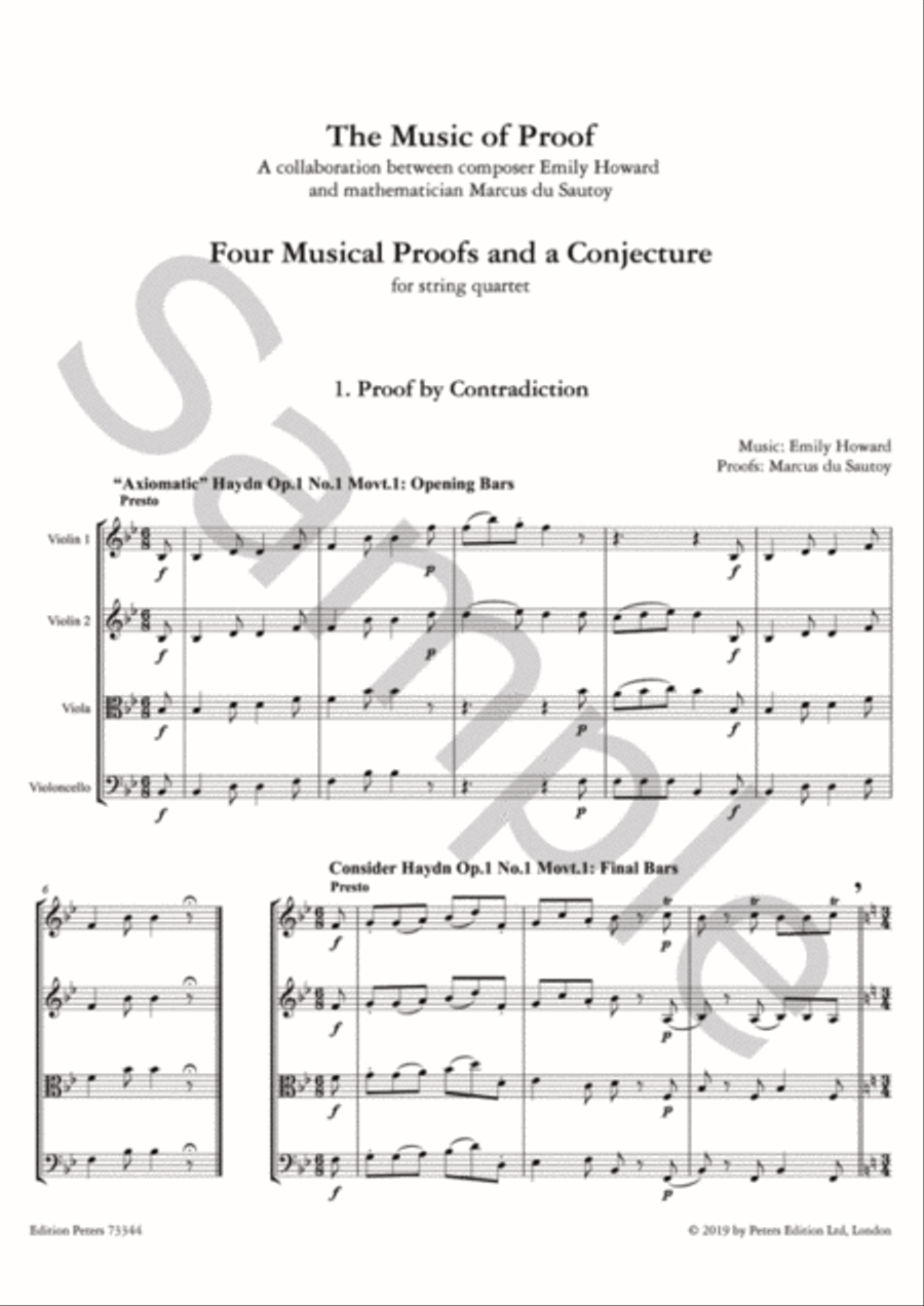 Four Musical Proofs and a Conjecture String Quartet scores gallery preview page 4