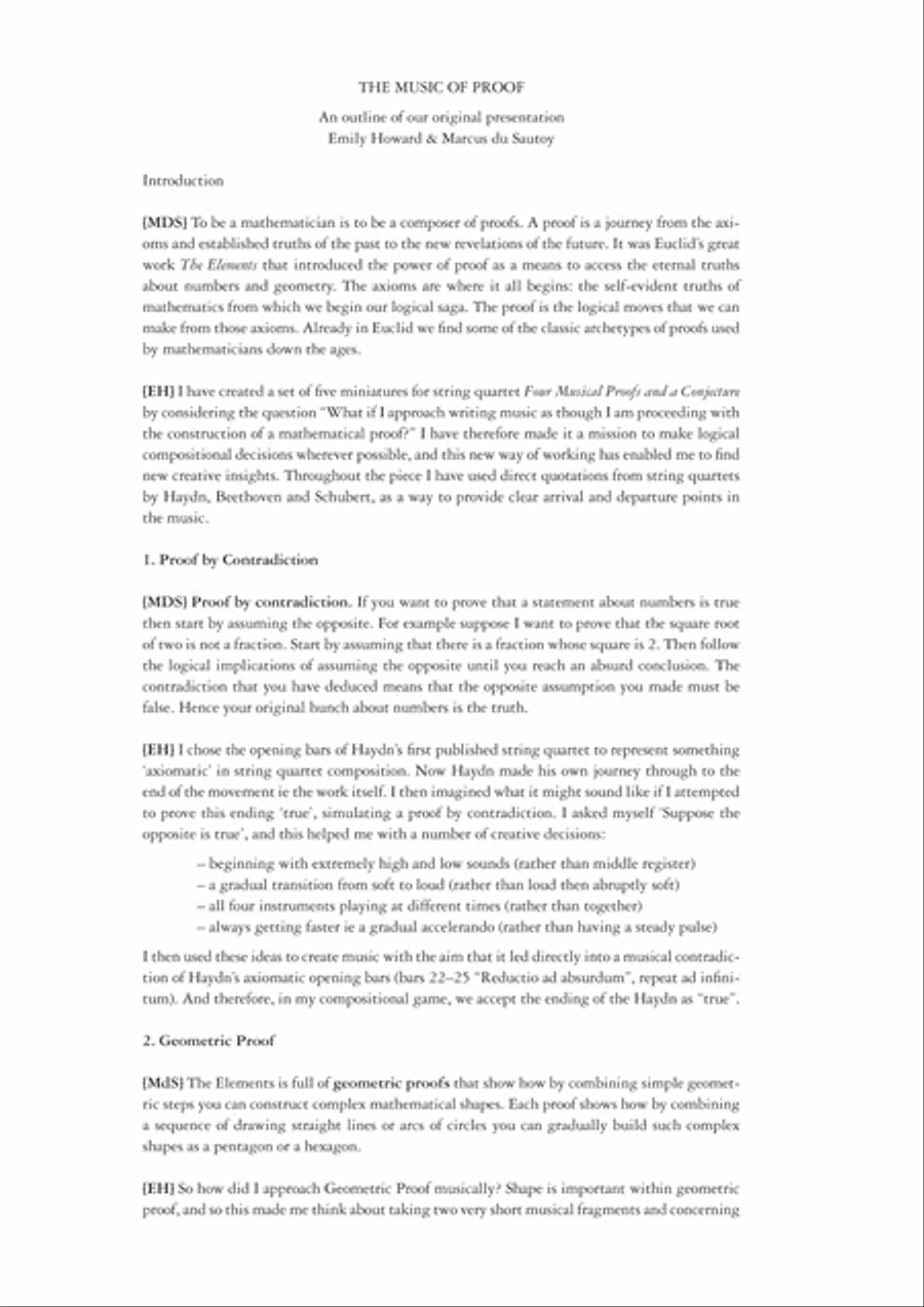 Four Musical Proofs and a Conjecture String Quartet scores gallery preview page 6