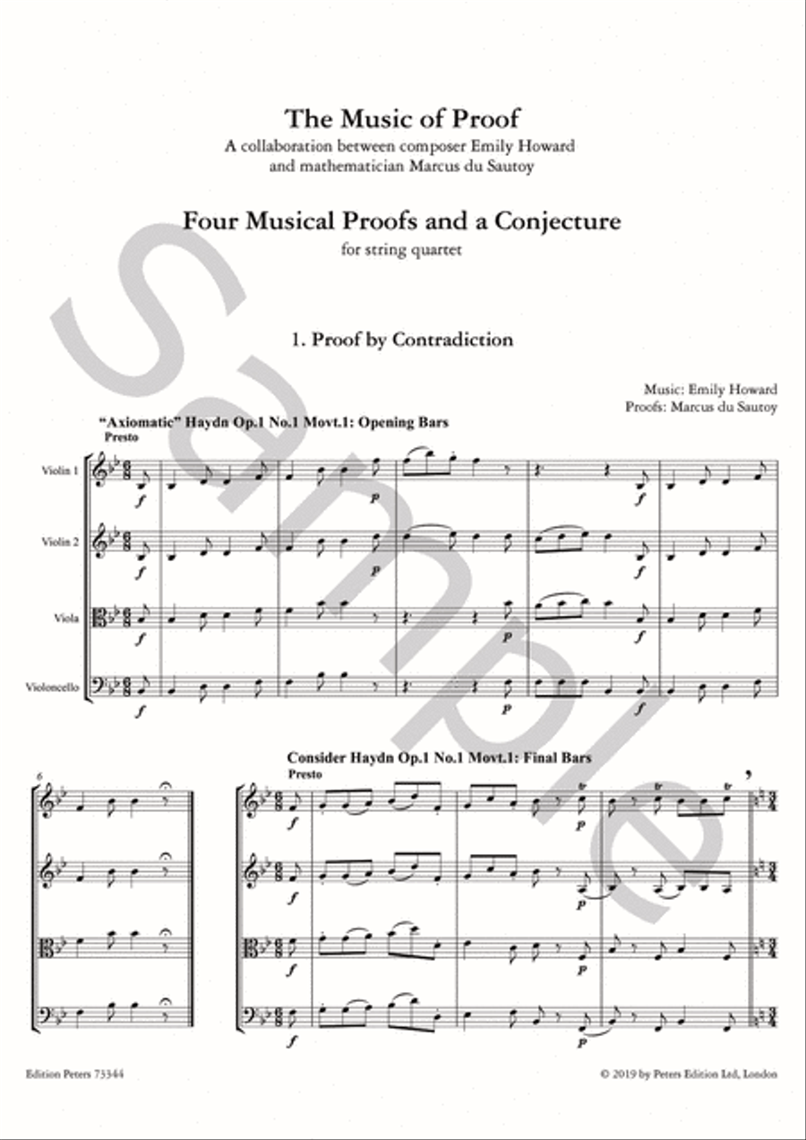 Four Musical Proofs and a Conjecture String Quartet scores gallery preview page 7