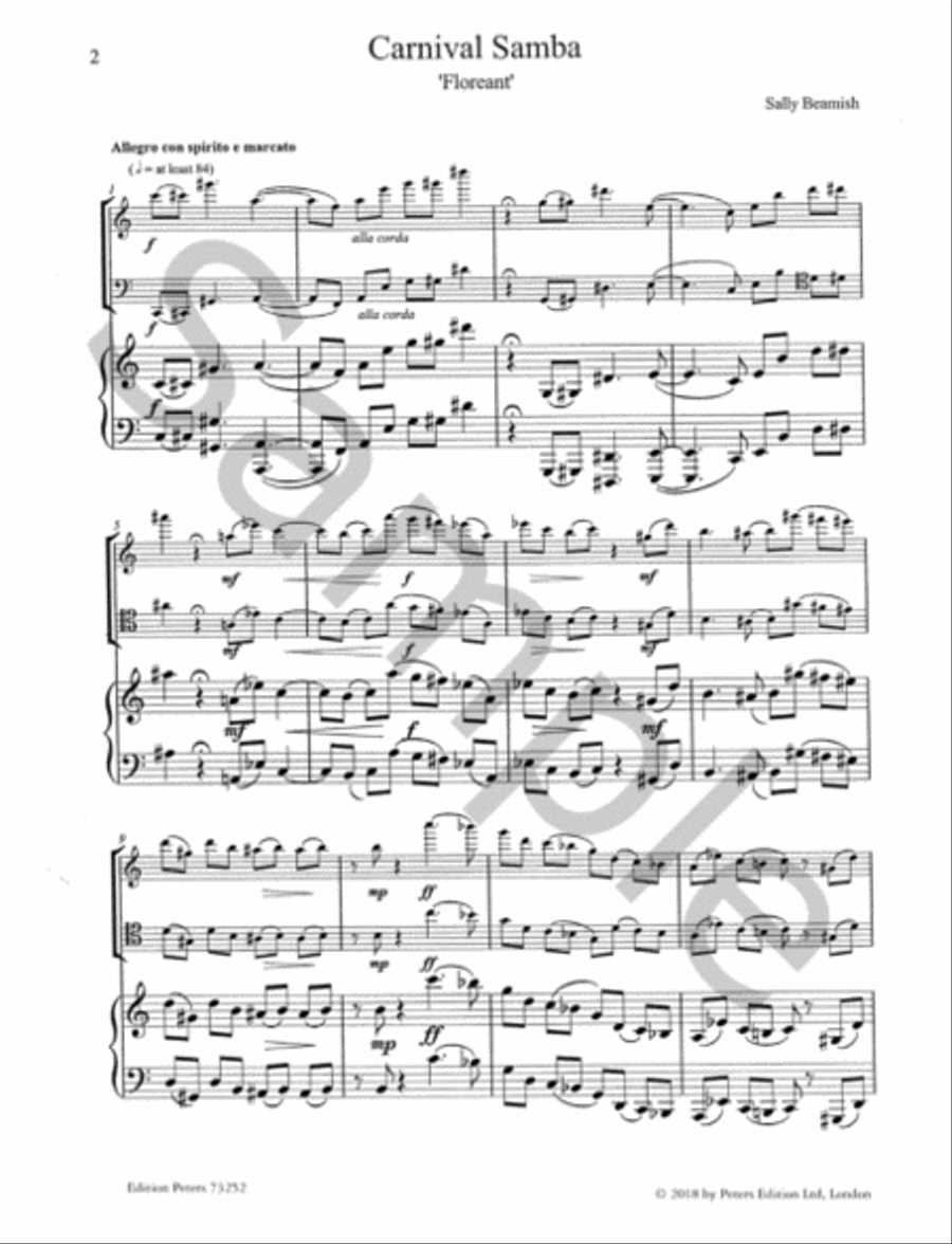 Carnival Samba Cello scores gallery preview page 2