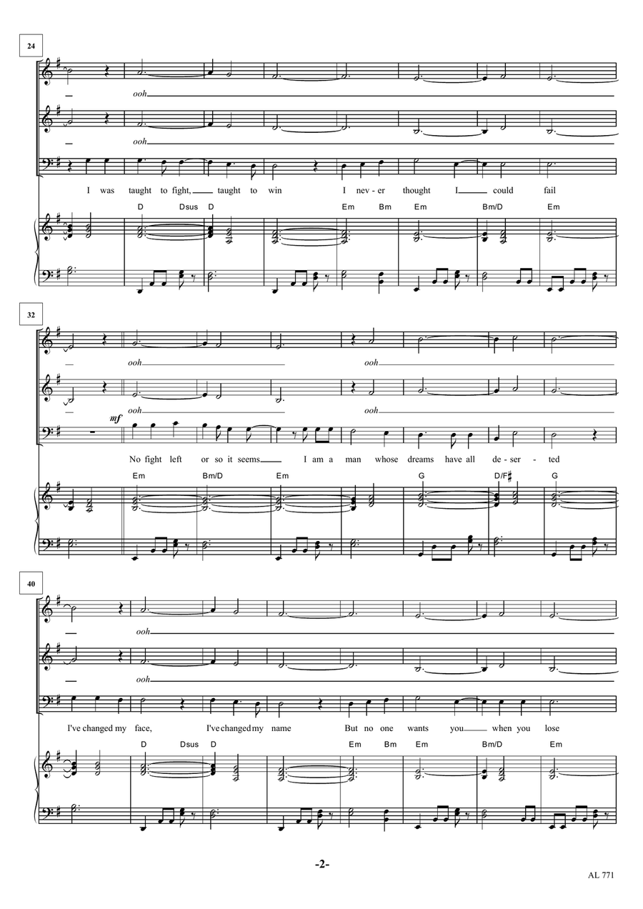 Don't Give Up Don't Give Up 3-Part scores gallery preview page 2