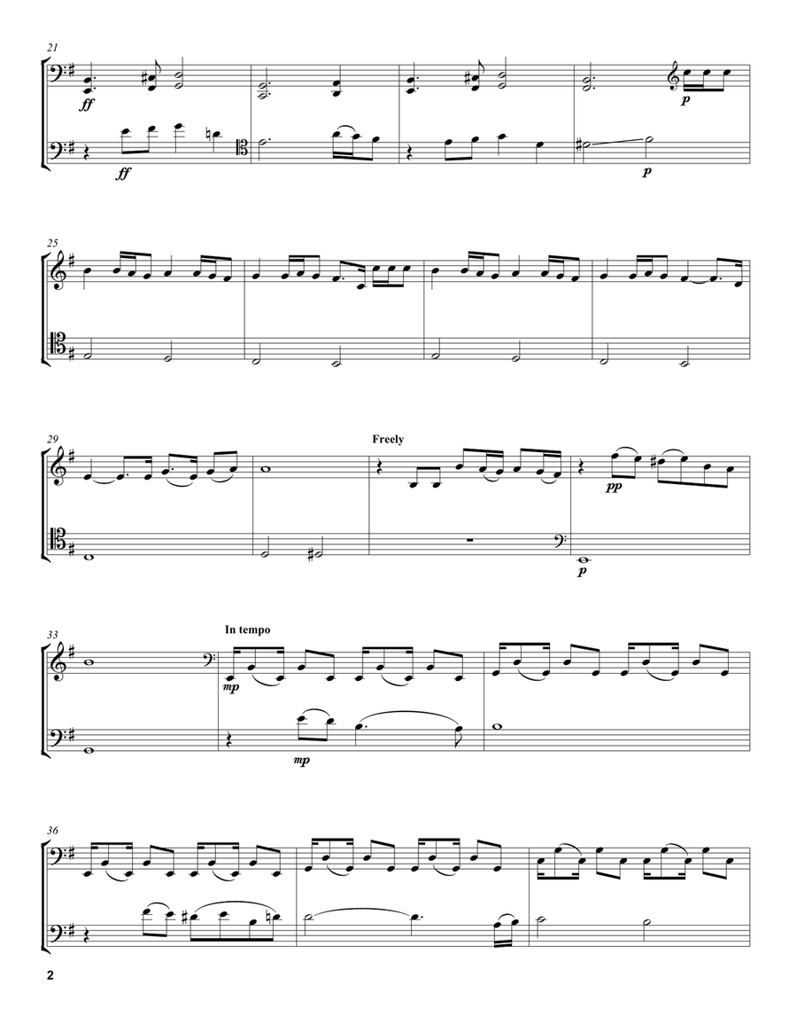 Writing's On The Wall Writing's On The Wall String Duet scores gallery preview page 2
