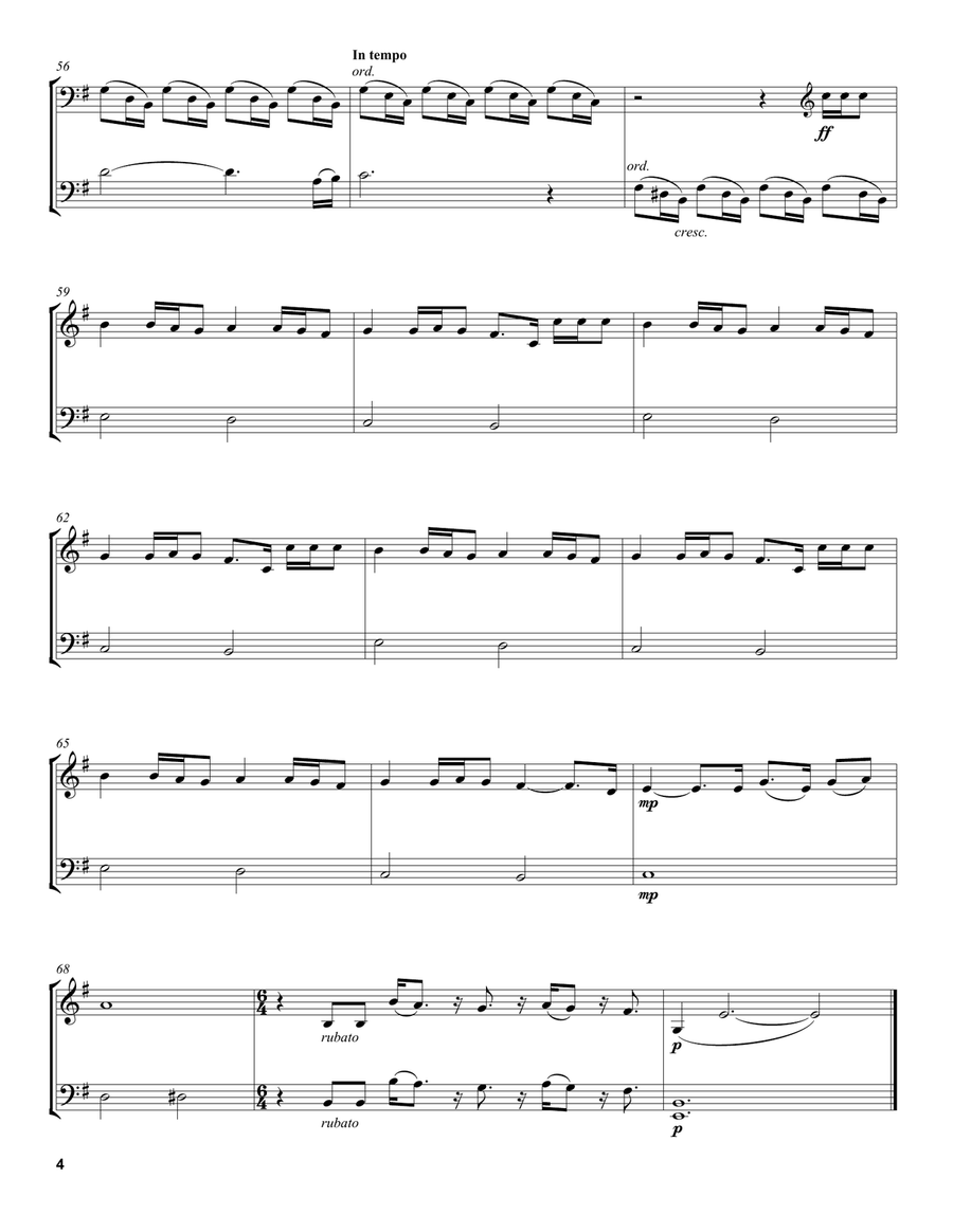 Writing's On The Wall Writing's On The Wall String Duet scores gallery preview page 4