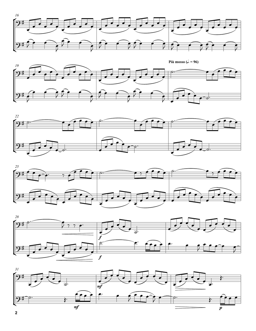Nuvole Bianche String Duet scores gallery preview page 2