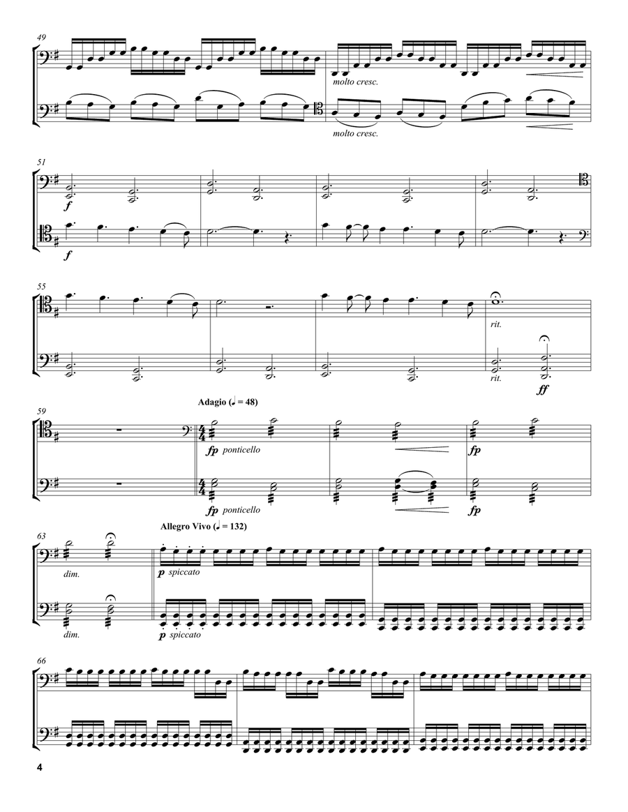Nuvole Bianche String Duet scores gallery preview page 4