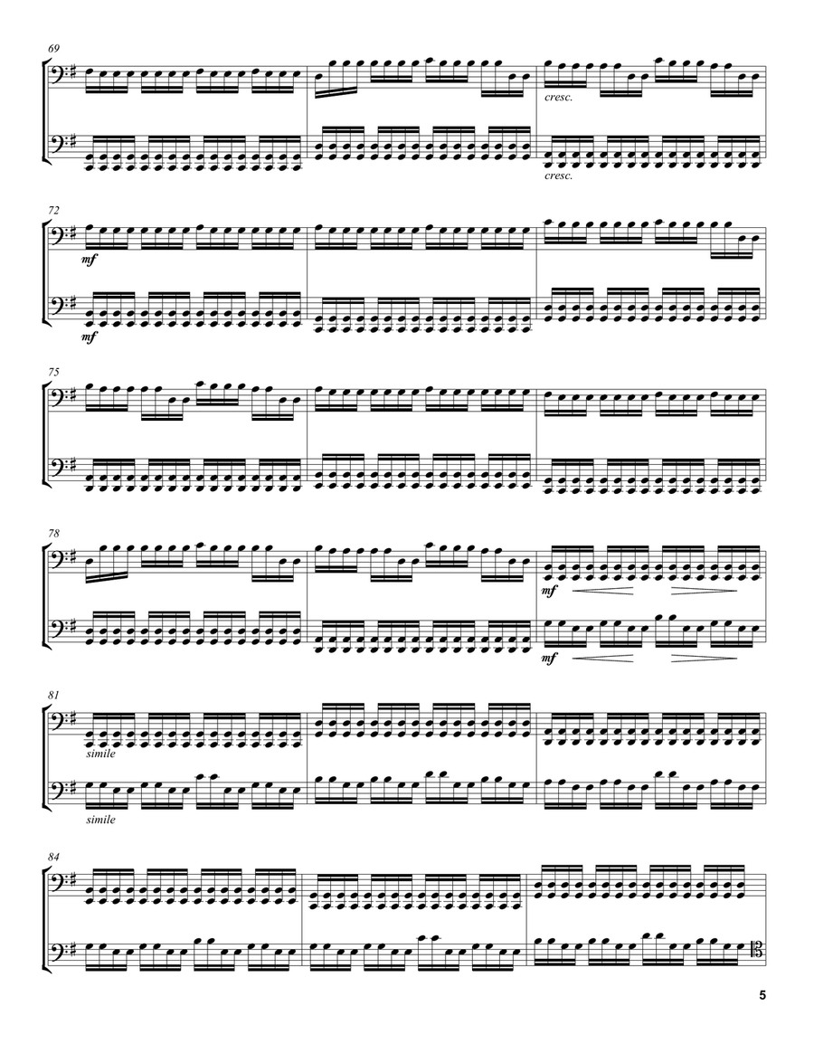 Nuvole Bianche String Duet scores gallery preview page 5