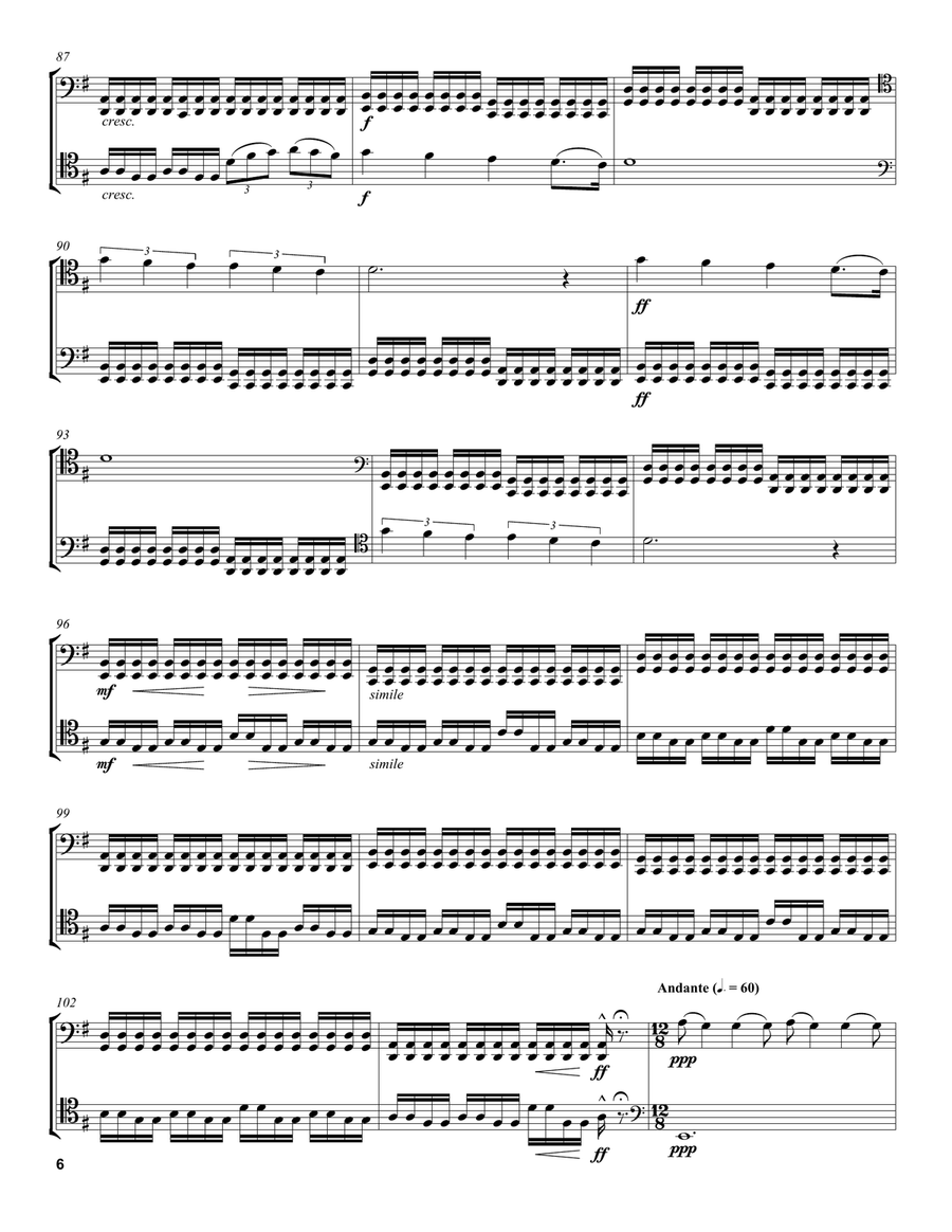 Nuvole Bianche String Duet scores gallery preview page 6