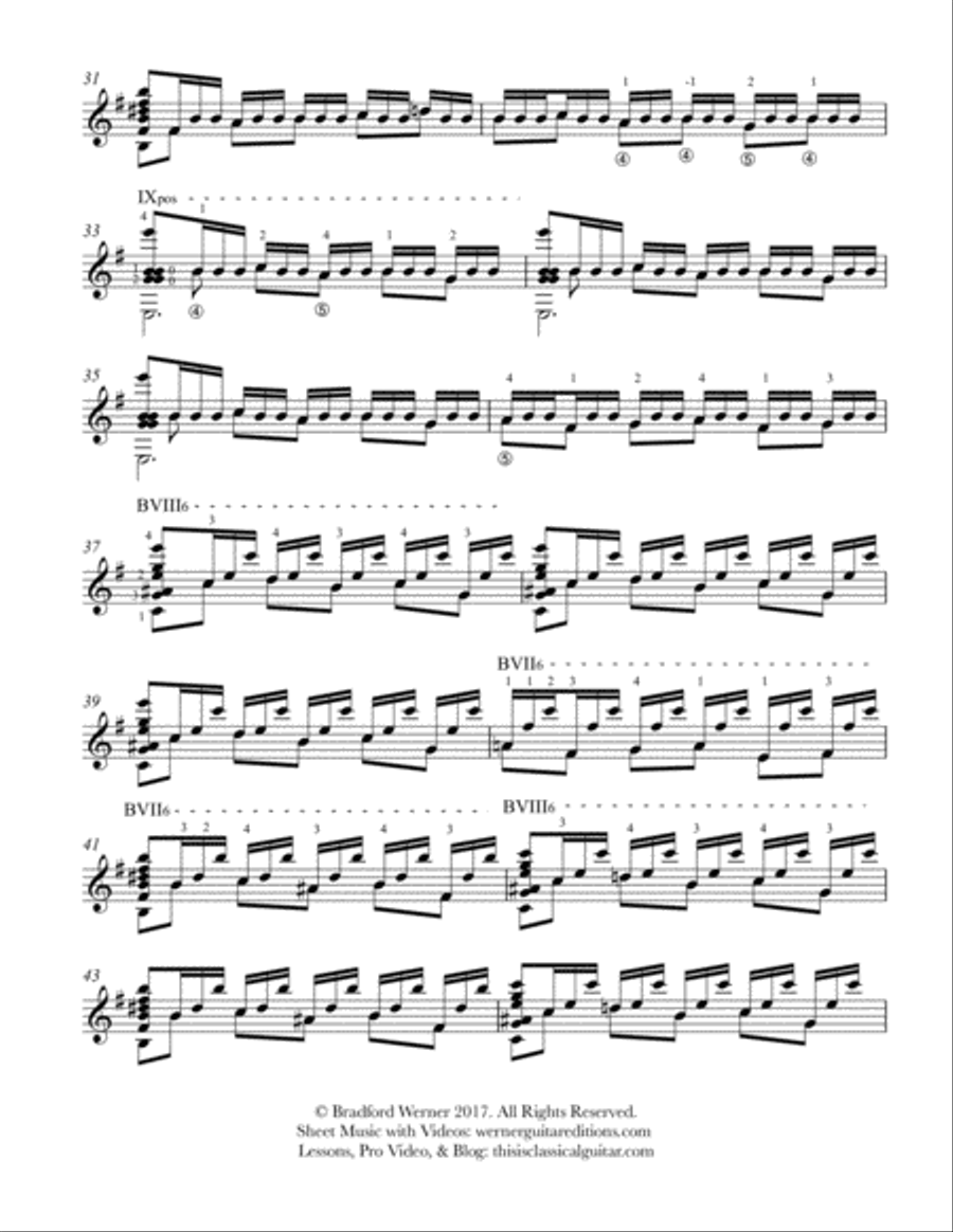 Asturias – Leyenda by Albeniz for Guitar Classical Guitar scores gallery preview page 3