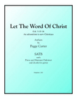 Let The Word Of Christ Scripture Song SATB with Hammer Dulcimer