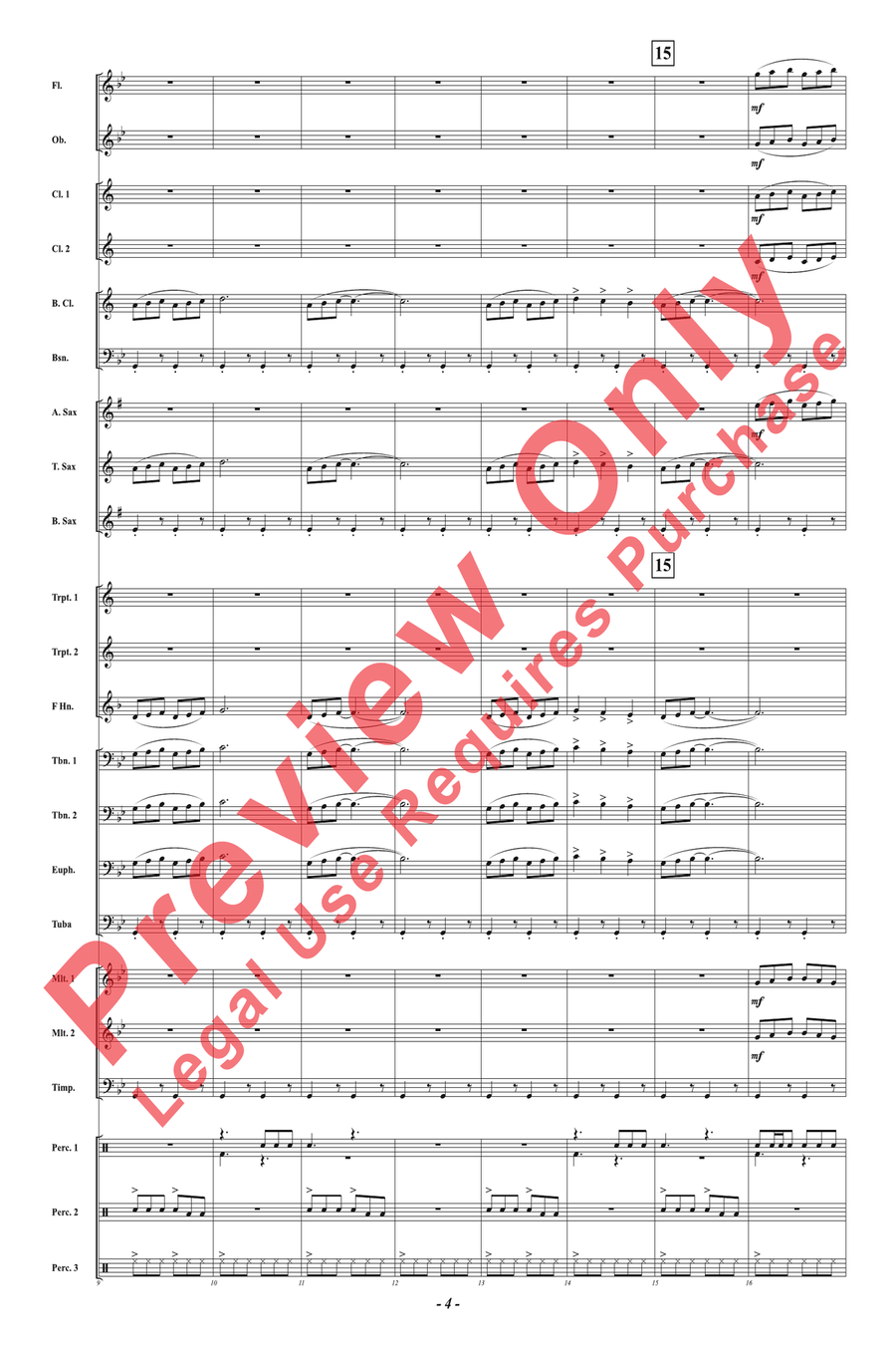Escape Velocity Escape Velocity Concert Band scores gallery preview page 4