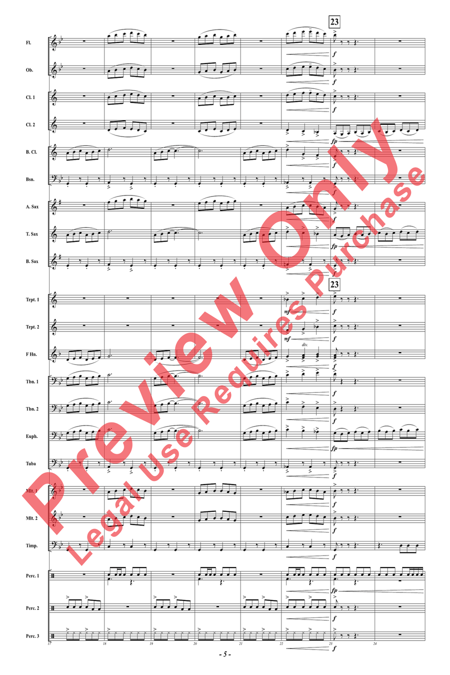 Escape Velocity Escape Velocity Concert Band scores gallery preview page 5