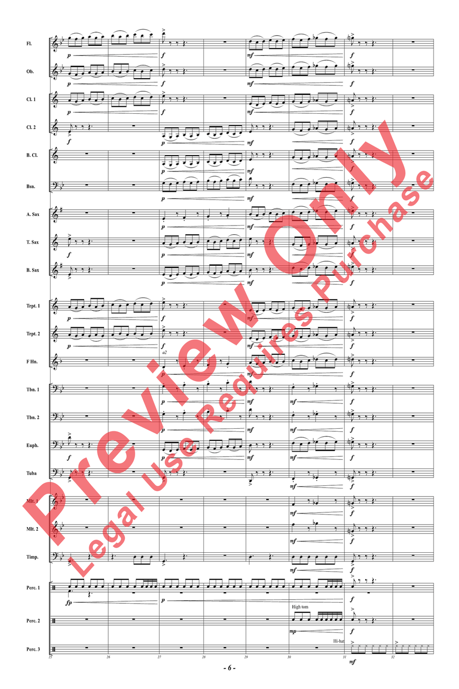 Escape Velocity Escape Velocity Concert Band scores gallery preview page 6