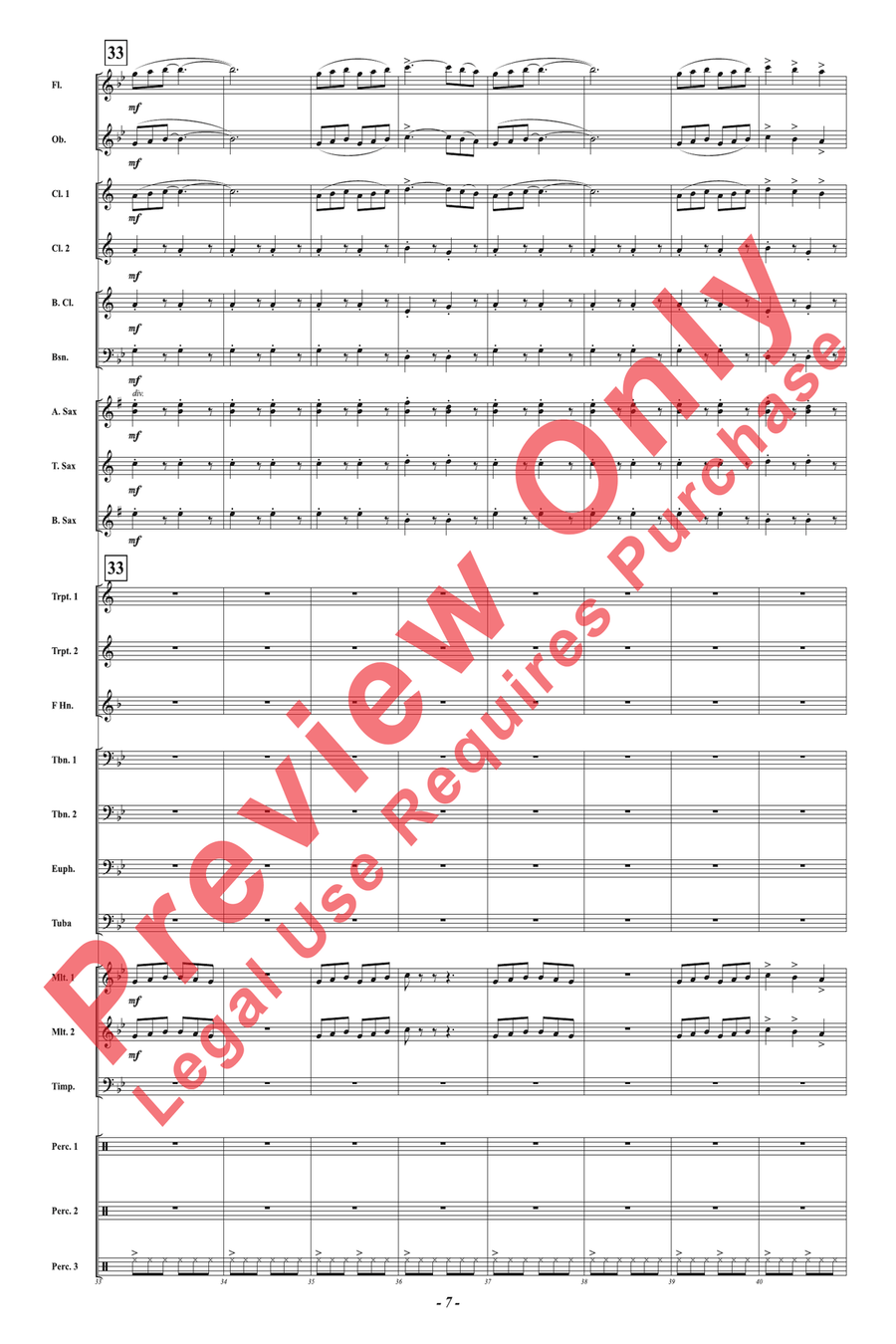 Escape Velocity Escape Velocity Concert Band scores gallery preview page 7