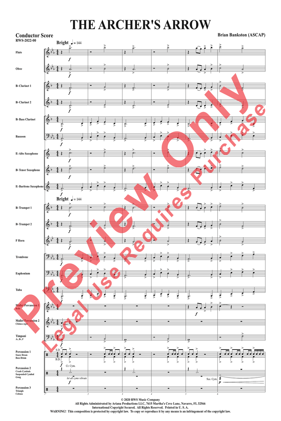 The Archer's Arrow The Archer's Arrow Concert Band scores gallery preview page 3