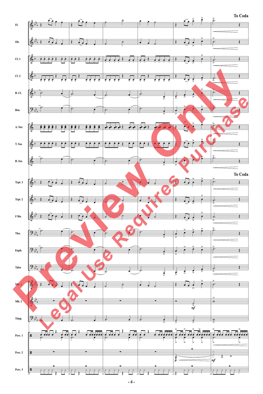 The Archer's Arrow The Archer's Arrow Concert Band scores gallery preview page 6