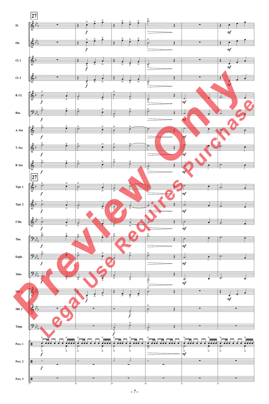 The Archer's Arrow The Archer's Arrow Concert Band scores gallery preview page 7