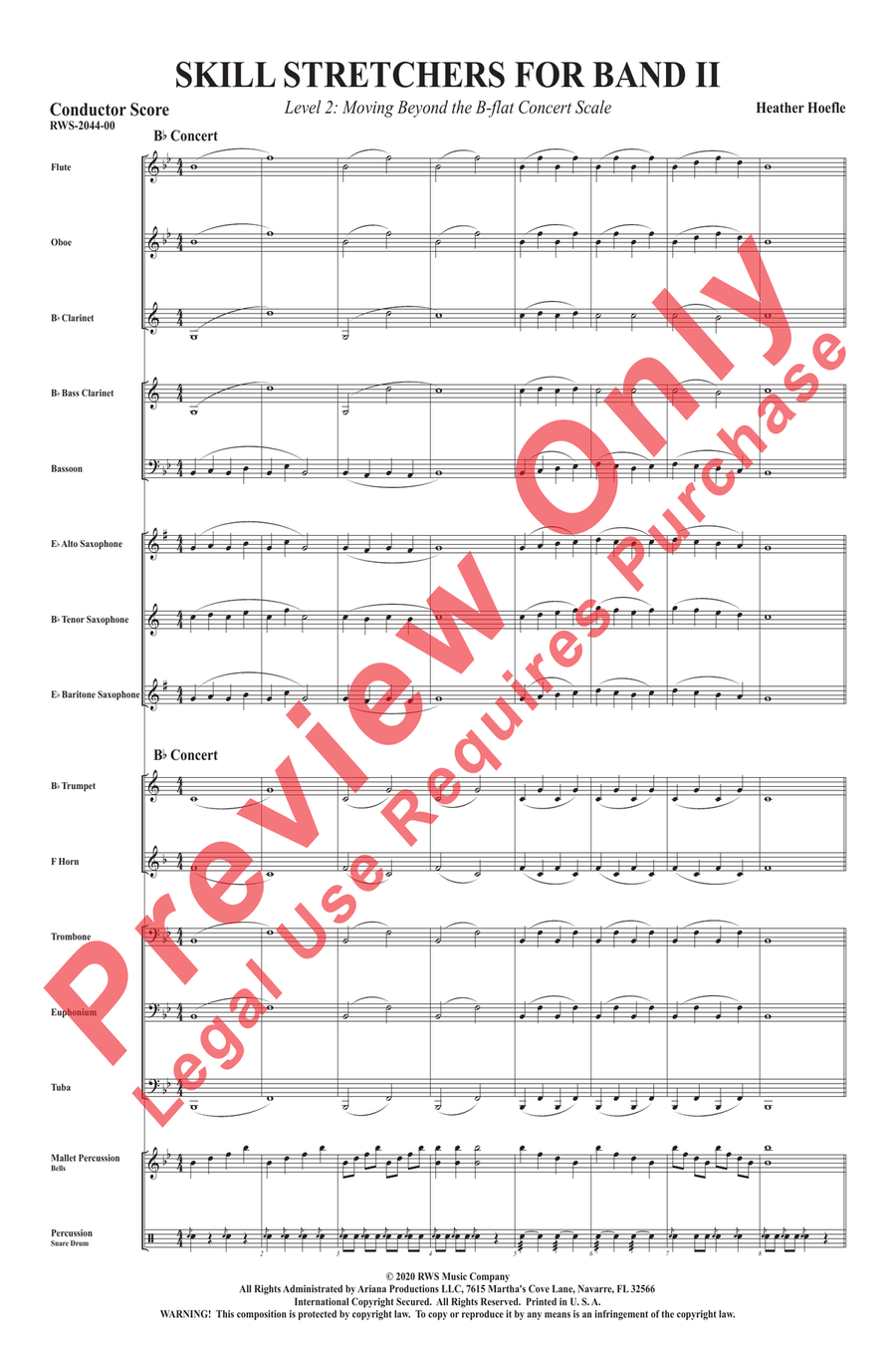 Skill Stretchers for Band II Concert Band scores gallery preview page 3