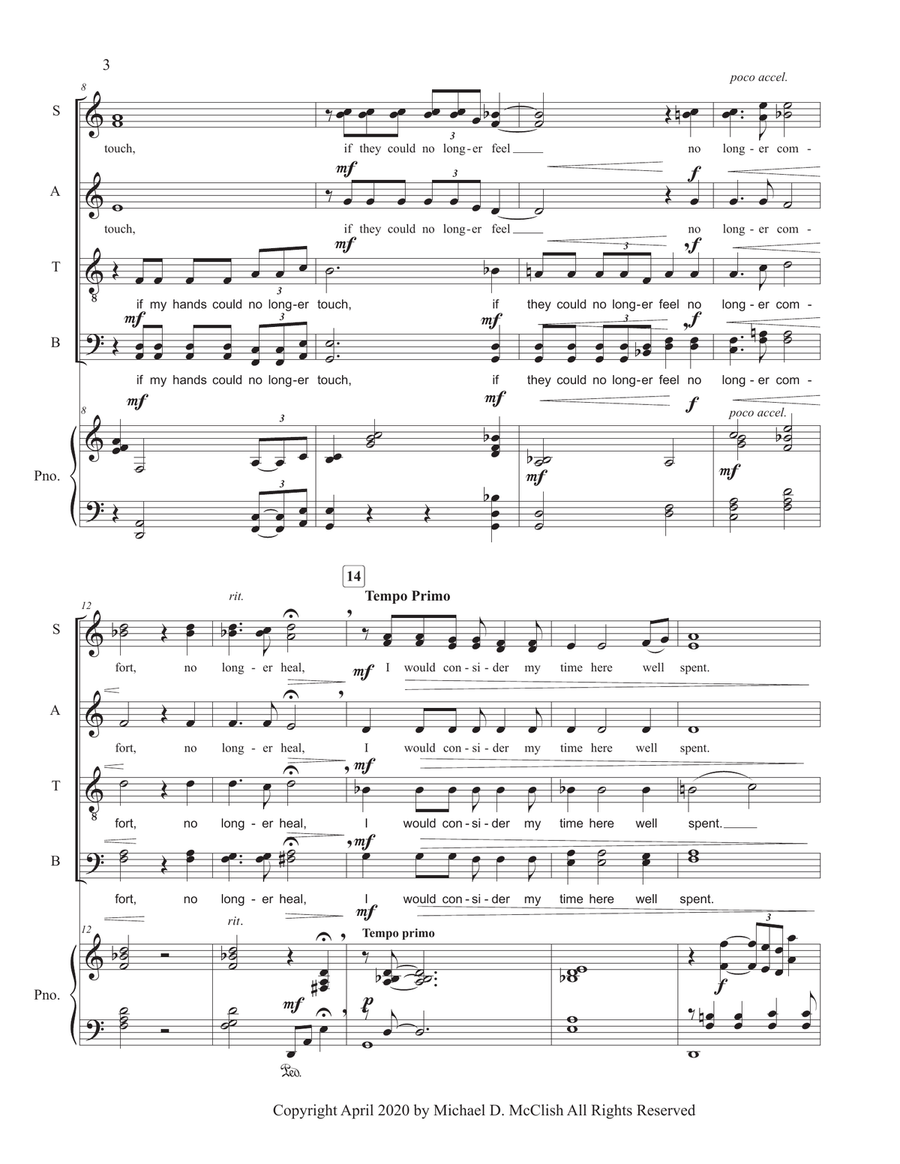 If I Would Leave You In Peace 4-Part scores gallery preview page 3