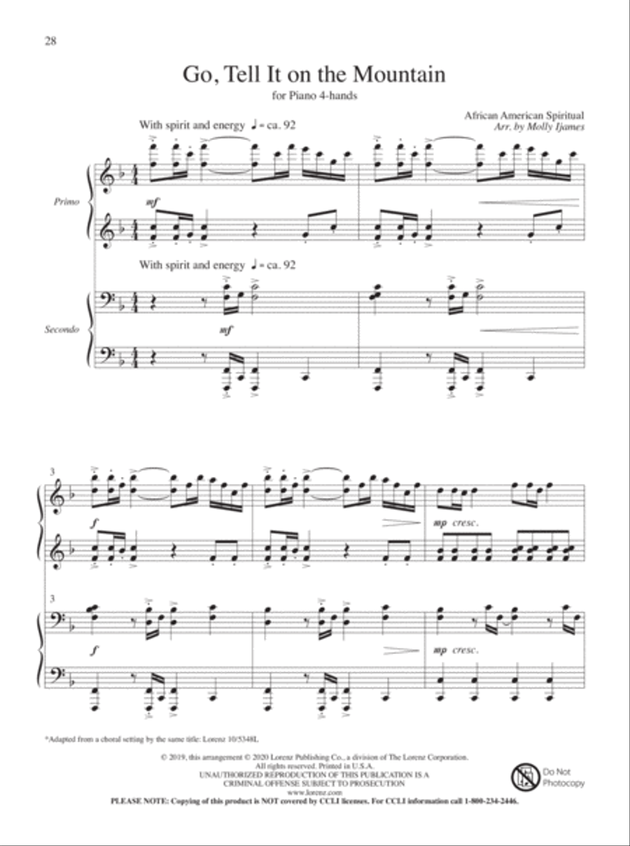 Go and Tell It! Go and Tell It! Piano Solo scores gallery preview page 8