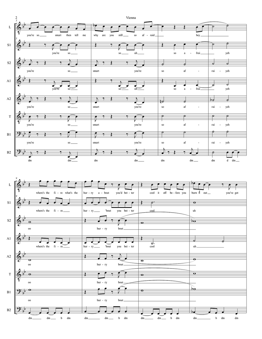 Vienna Vienna A Cappella scores gallery preview page 2
