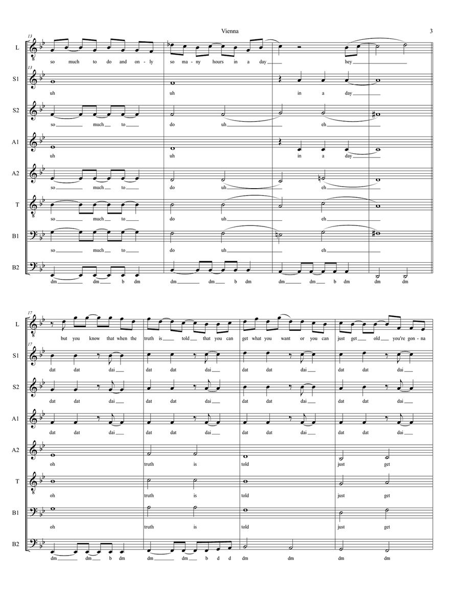 Vienna Vienna A Cappella scores gallery preview page 3