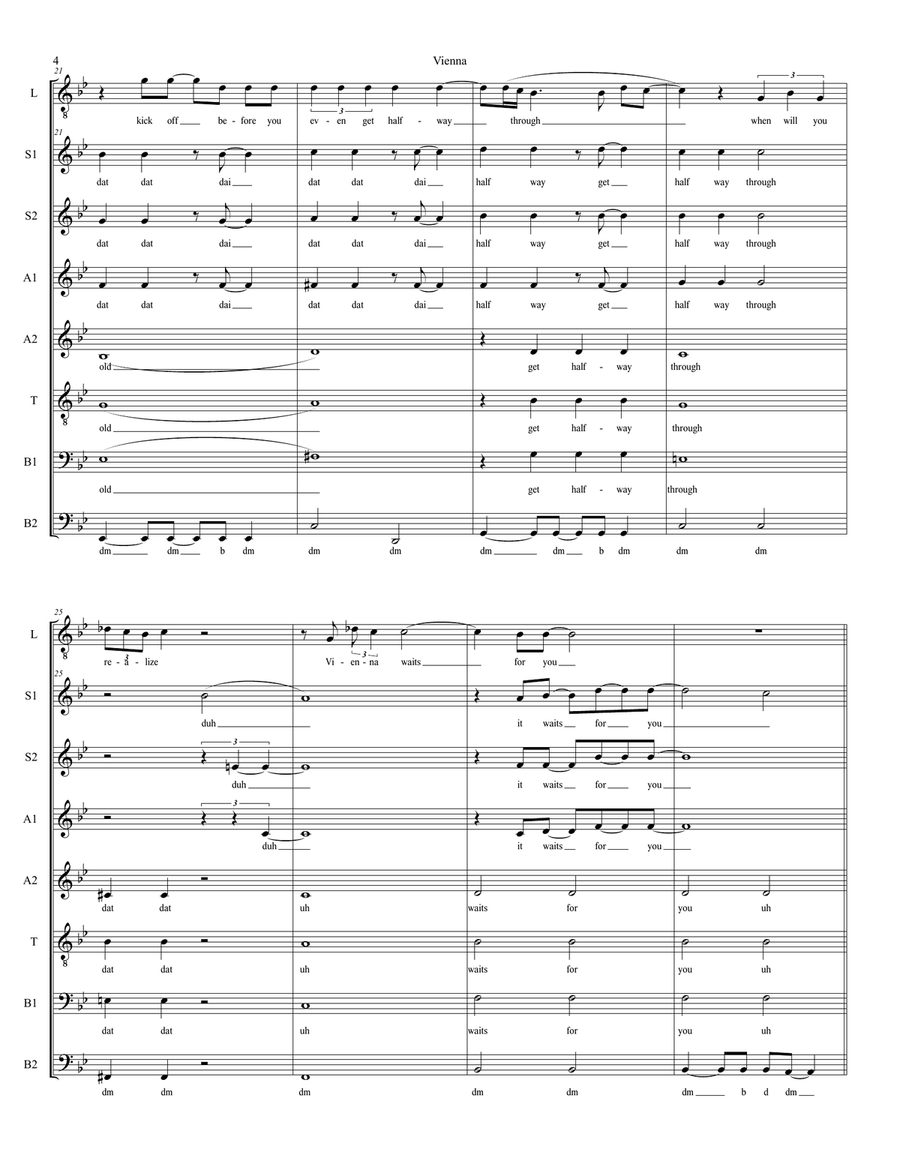 Vienna Vienna A Cappella scores gallery preview page 4