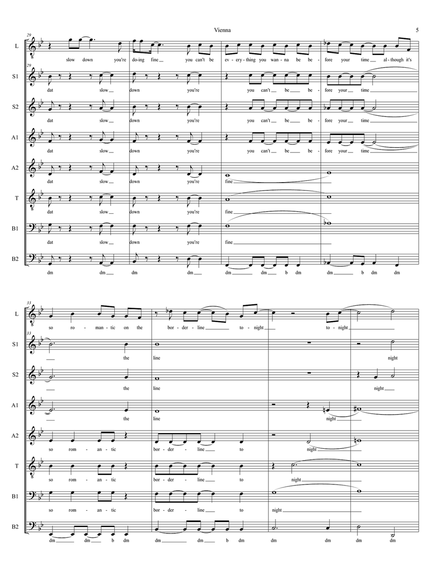 Vienna Vienna A Cappella scores gallery preview page 5