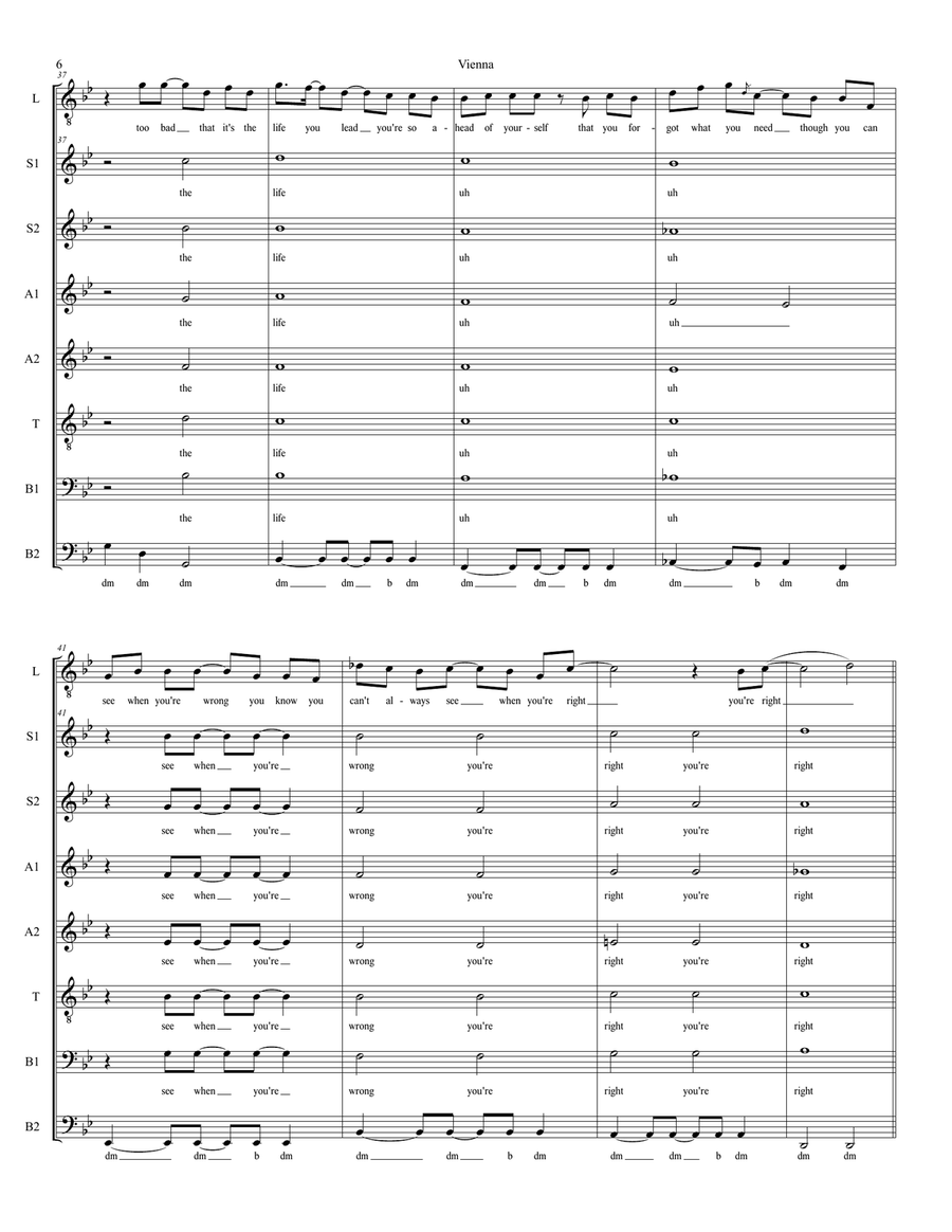 Vienna Vienna A Cappella scores gallery preview page 6