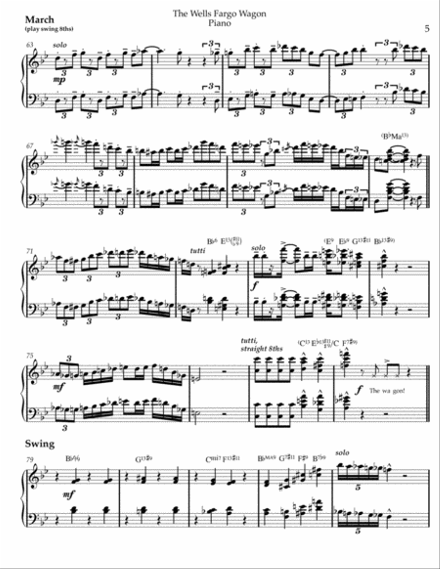 The Wells Fargo Wagon School and Community scores gallery preview page 5