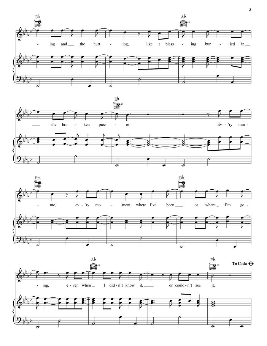 There Was Jesus (feat. Dolly Parton) Piano, Vocal, Guitar scores gallery preview page 3