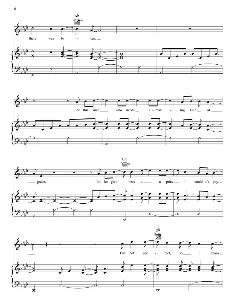 There Was Jesus (feat. Dolly Parton) Piano, Vocal, Guitar scores gallery preview page 4