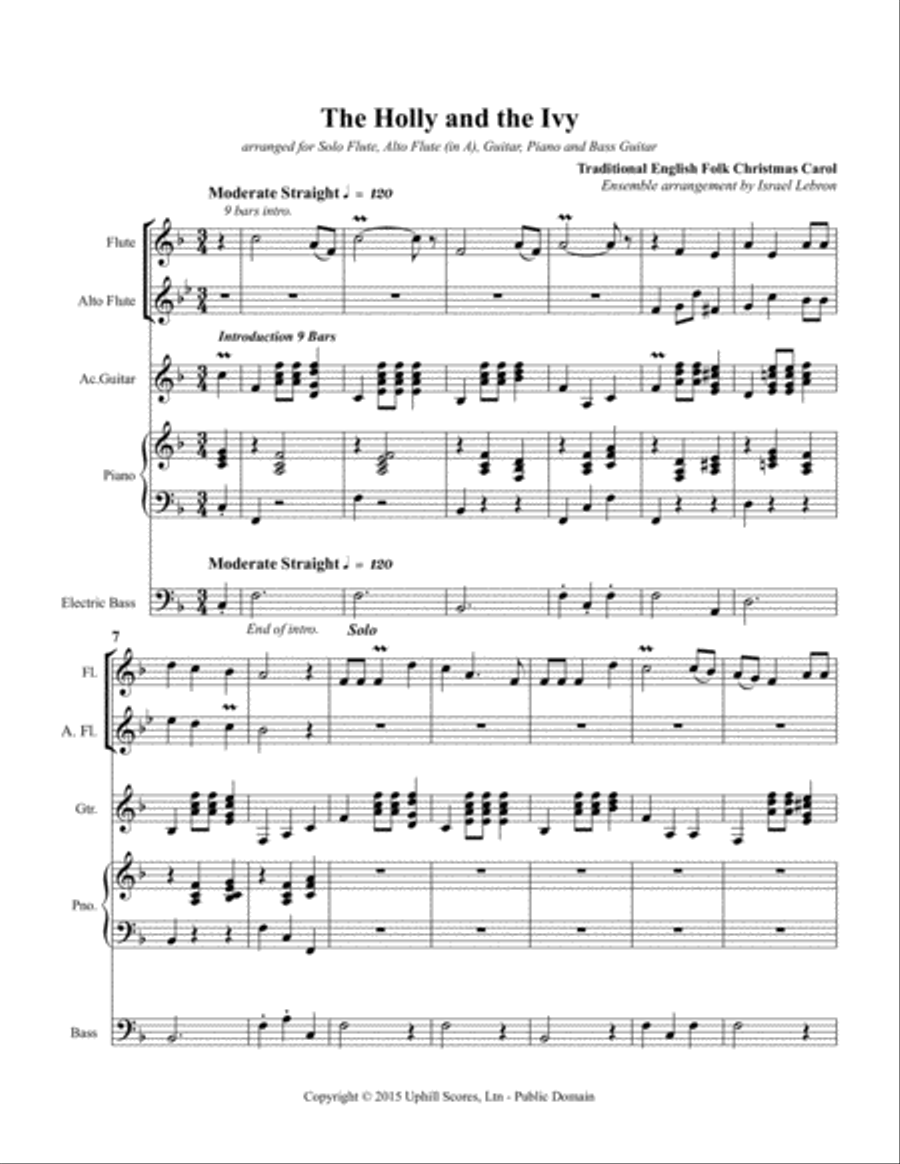 The Holly and the Ivy Flute scores gallery preview page 2
