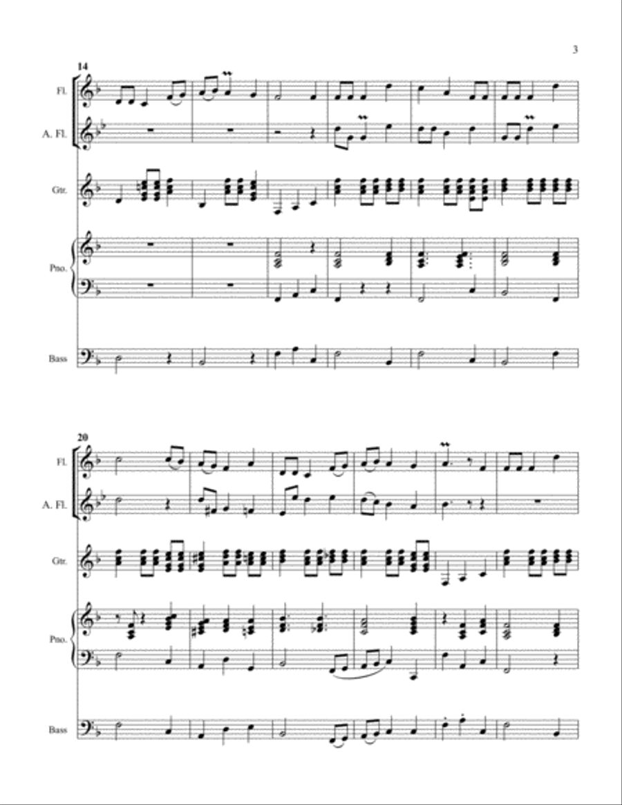 The Holly and the Ivy Flute scores gallery preview page 3