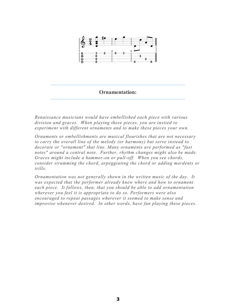 Sixtus Kargel: Ten Lute Pieces Transcribed For the Renaissance Guitar and Baritone Ukulele Lute scores gallery preview page 5