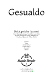 Beltà, poi che t'assenti - for Woodwind Quintet