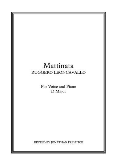 Mattinata (D Major)