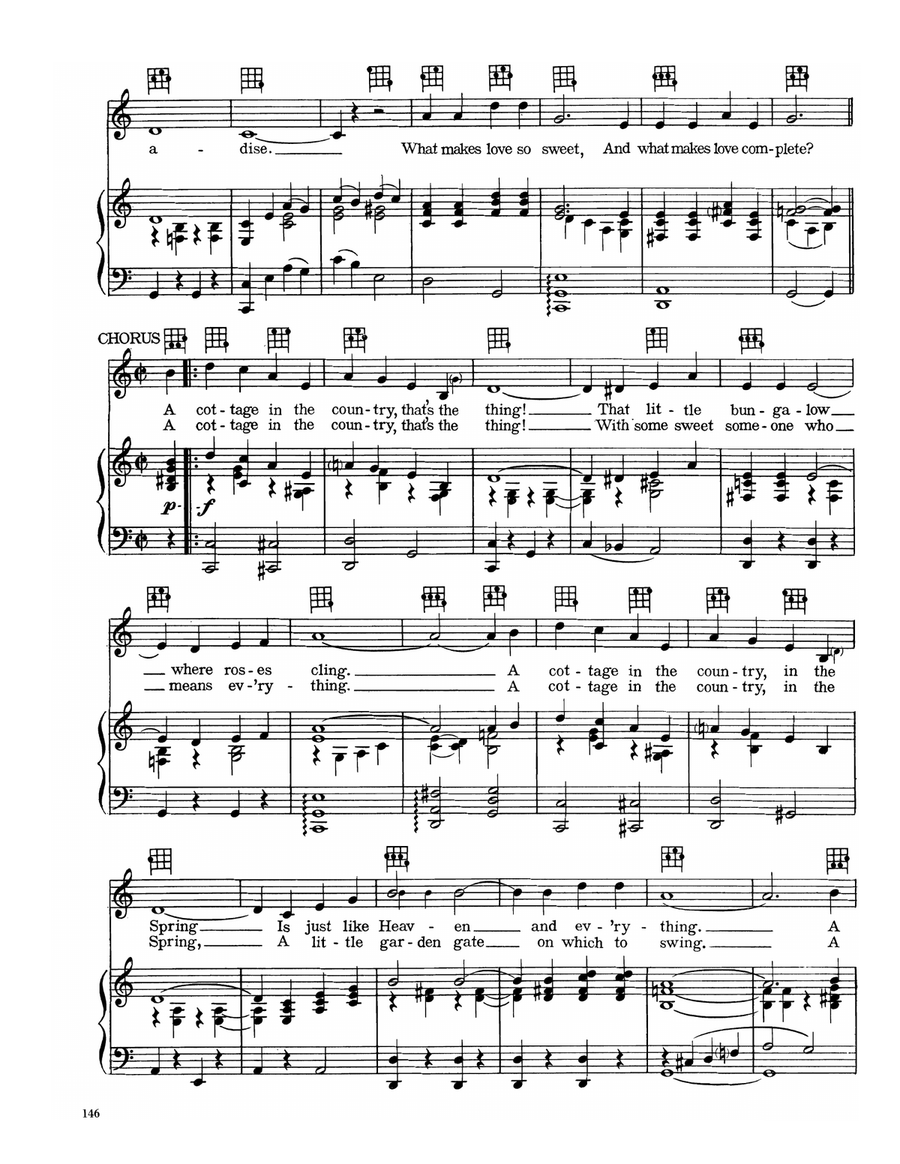 A Cottage In The Country (That's The Thing) Piano, Vocal, Guitar scores gallery preview page 2