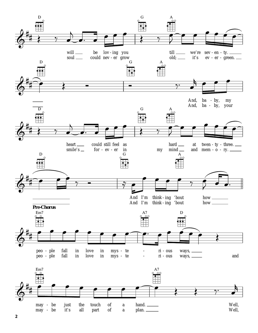Thinking Out Loud Thinking Out Loud Ukulele scores gallery preview page 2