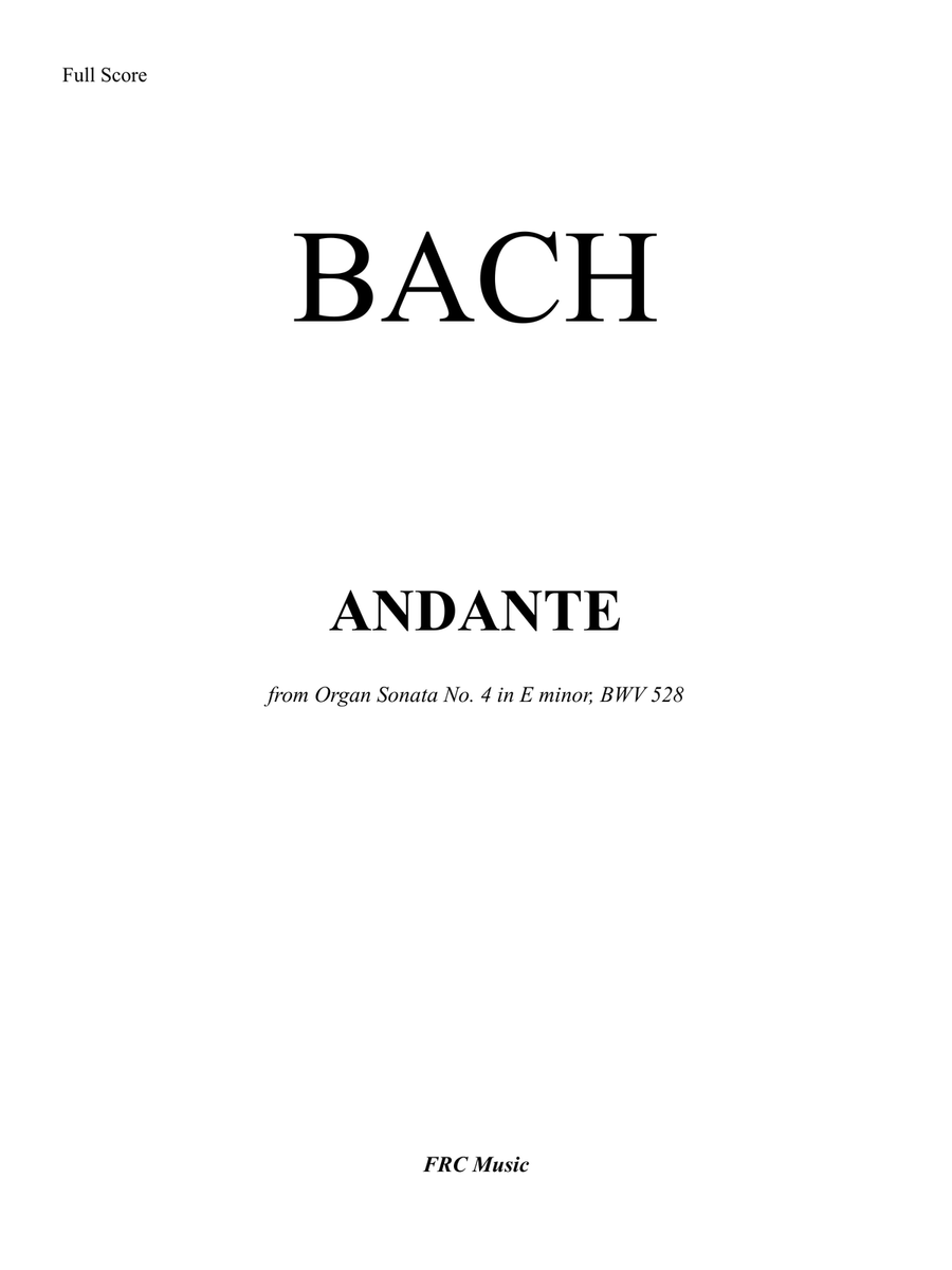 Andante from Organ Sonata No. 4 in E minor, BWV 528 (for Piano Solo) Organ scores gallery preview page 2