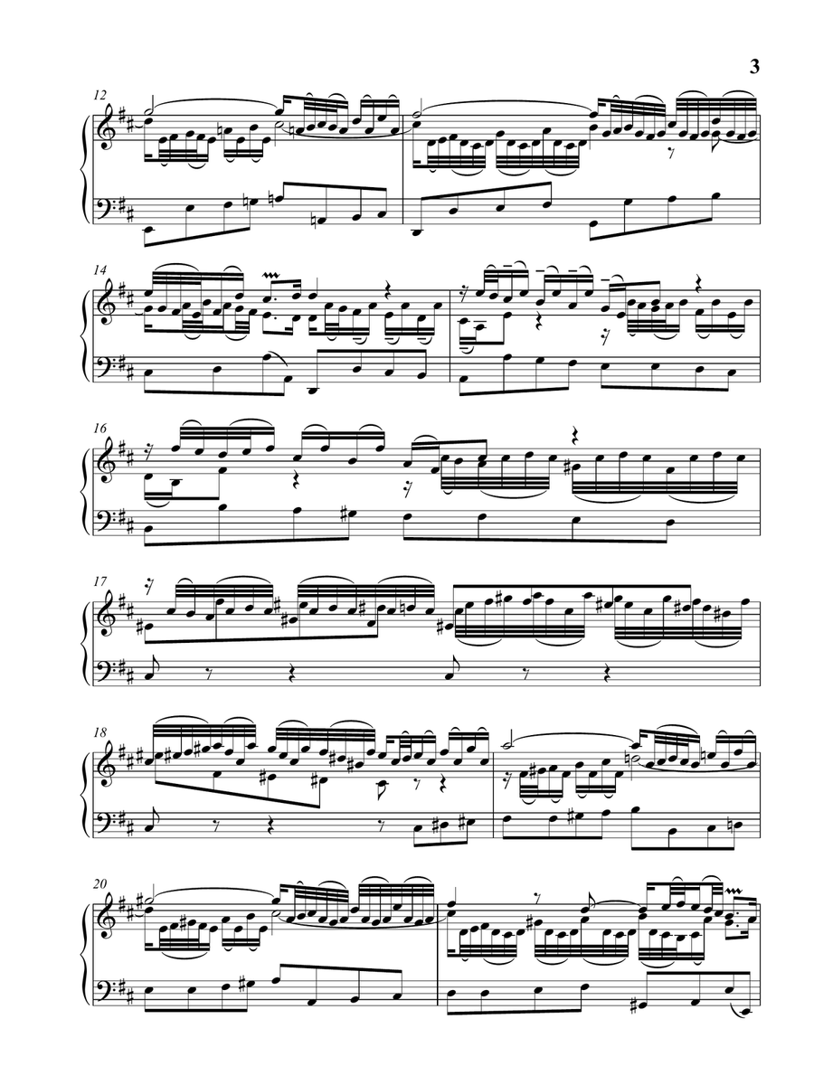 Andante from Organ Sonata No. 4 in E minor, BWV 528 (for Piano Solo) Organ scores gallery preview page 4