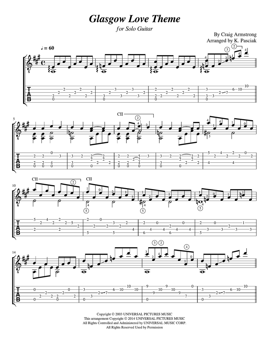 Glasgow Love Theme Glasgow Love Theme Acoustic Guitar scores gallery preview page 2