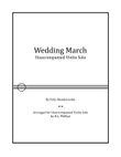 Wedding March - Unaccompanied Violin Solo