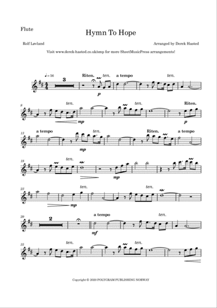 Hymn To Hope Flute scores gallery preview page 4