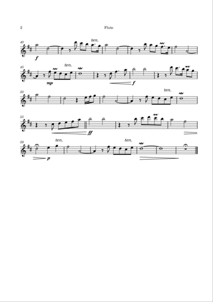 Hymn To Hope Flute scores gallery preview page 5
