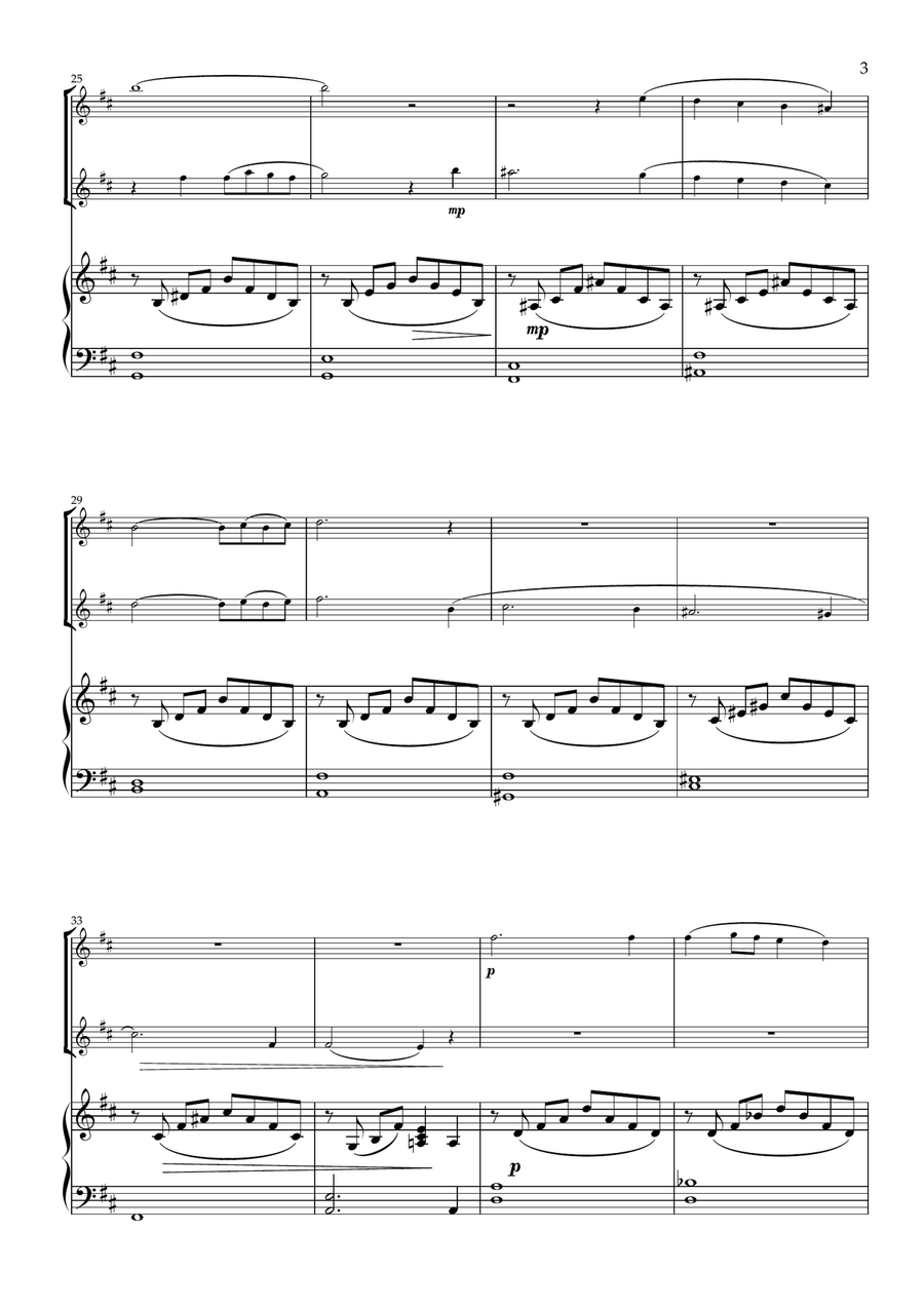 Reflection. Flute Duet and Piano- early Intermediate Flute Duet scores gallery preview page 4
