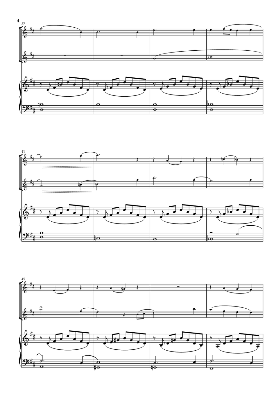 Reflection. Flute Duet and Piano- early Intermediate Flute Duet scores gallery preview page 5
