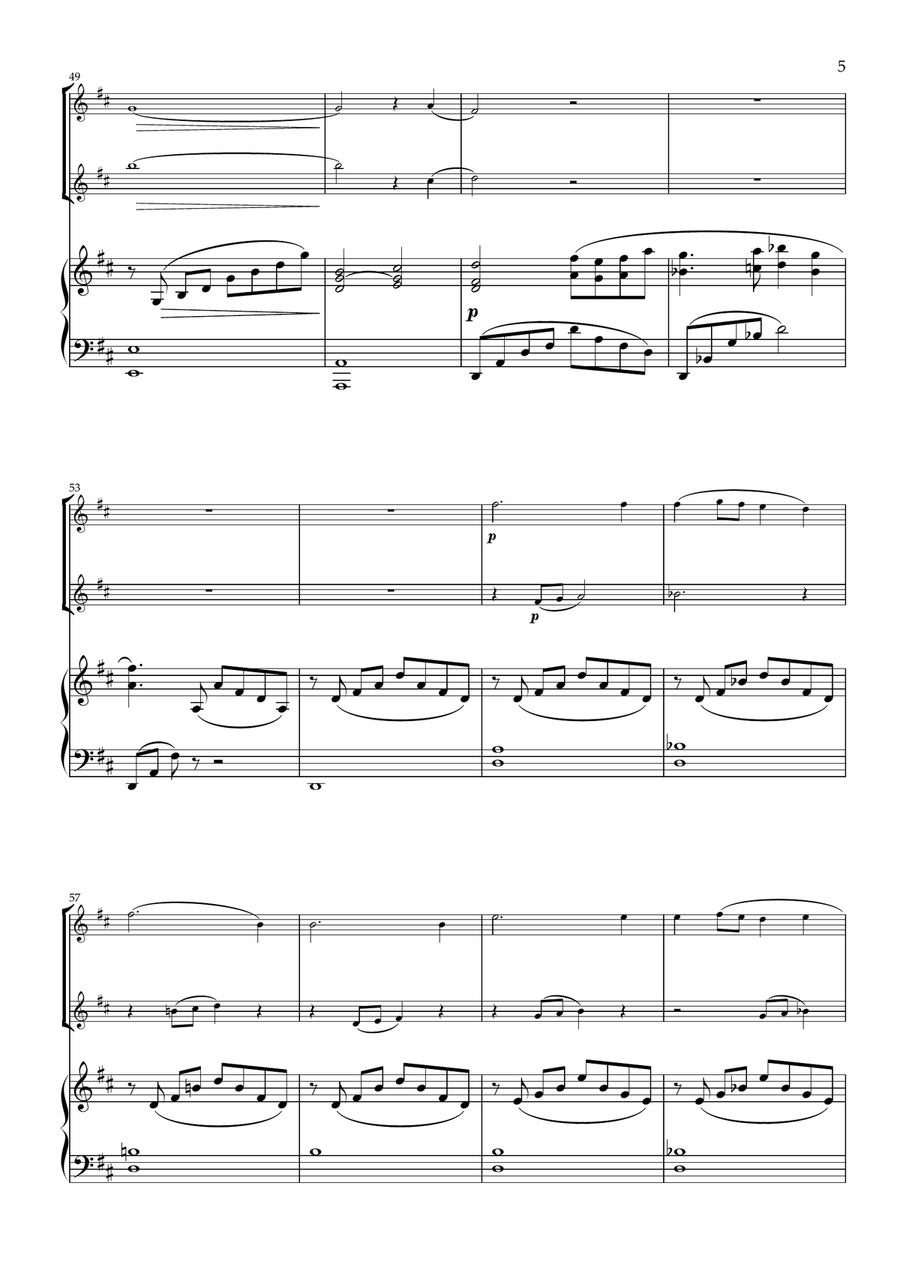 Reflection. Flute Duet and Piano- early Intermediate Flute Duet scores gallery preview page 6